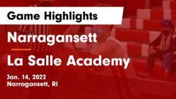 Narragansett  vs La Salle Academy Game Highlights - Jan. 14, 2022
