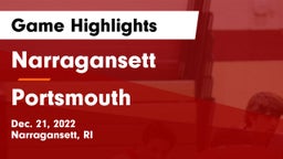 Narragansett  vs Portsmouth  Game Highlights - Dec. 21, 2022