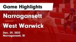 Narragansett  vs West Warwick  Game Highlights - Dec. 29, 2022
