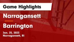 Narragansett  vs Barrington  Game Highlights - Jan. 25, 2023