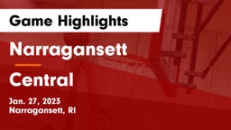 Narragansett  vs Central  Game Highlights - Jan. 27, 2023