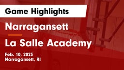 Narragansett  vs La Salle Academy Game Highlights - Feb. 10, 2023