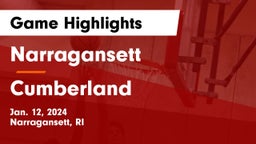 Narragansett  vs Cumberland  Game Highlights - Jan. 12, 2024