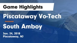 Piscataway Vo-Tech  vs South Amboy Game Highlights - Jan. 24, 2018