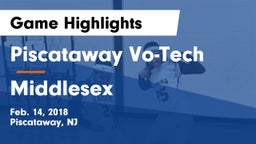 Piscataway Vo-Tech  vs Middlesex  Game Highlights - Feb. 14, 2018