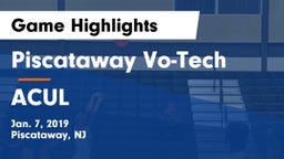 Piscataway Vo-Tech  vs ACUL Game Highlights - Jan. 7, 2019
