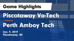 Piscataway Vo-Tech  vs Perth Amboy Tech  Game Highlights - Jan. 9, 2019