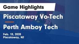 Piscataway Vo-Tech  vs Perth Amboy Tech Game Highlights - Feb. 10, 2020