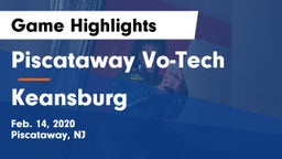 Piscataway Vo-Tech  vs Keansburg  Game Highlights - Feb. 14, 2020