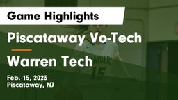 Piscataway Vo-Tech  vs Warren Tech Game Highlights - Feb. 15, 2023
