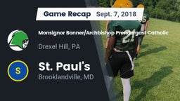 Recap: Monsignor Bonner/Archbishop Prendergast Catholic vs. St. Paul's  2018