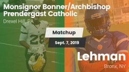 Matchup: Monsignor vs. Lehman  2019