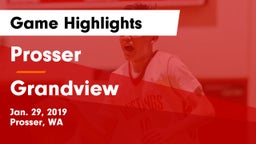 Prosser  vs Grandview  Game Highlights - Jan. 29, 2019