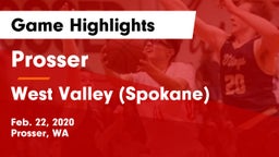 Prosser  vs West Valley  (Spokane) Game Highlights - Feb. 22, 2020