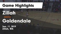 Zillah  vs Goldendale  Game Highlights - Jan. 11, 2019