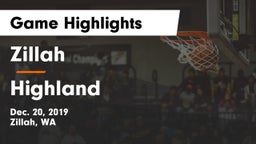 Zillah  vs Highland  Game Highlights - Dec. 20, 2019