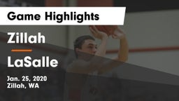 Zillah  vs LaSalle Game Highlights - Jan. 25, 2020