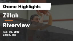 Zillah  vs Riverview Game Highlights - Feb. 22, 2020