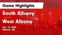 South Albany  vs West Albany  Game Highlights - Jan. 16, 2023