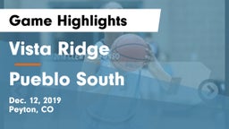 Vista Ridge  vs Pueblo South  Game Highlights - Dec. 12, 2019