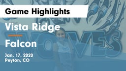 Vista Ridge  vs Falcon   Game Highlights - Jan. 17, 2020