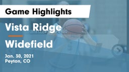 Vista Ridge  vs Widefield  Game Highlights - Jan. 30, 2021