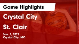 Crystal City  vs St. Clair  Game Highlights - Jan. 7, 2022