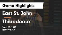 East St. John  vs Thibodoaux Game Highlights - Jan. 27, 2023
