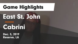 East St. John  vs Cabrini  Game Highlights - Dec. 5, 2019