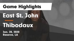 East St. John  vs Thibodaux  Game Highlights - Jan. 28, 2020