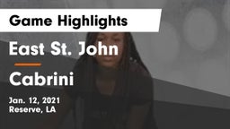 East St. John  vs Cabrini  Game Highlights - Jan. 12, 2021
