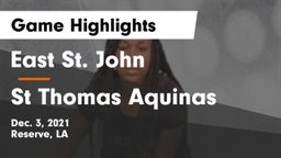 East St. John  vs St Thomas Aquinas Game Highlights - Dec. 3, 2021