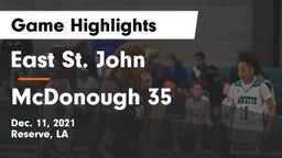East St. John  vs McDonough 35 Game Highlights - Dec. 11, 2021