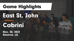 East St. John  vs Cabrini  Game Highlights - Nov. 30, 2022