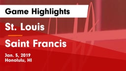 St. Louis  vs Saint Francis  Game Highlights - Jan. 5, 2019