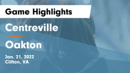 Centreville  vs Oakton  Game Highlights - Jan. 21, 2022