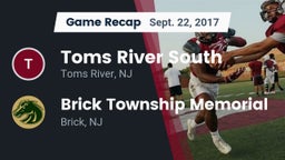 Recap: Toms River South  vs. Brick Township Memorial  2017