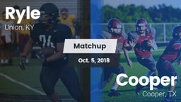 Matchup: Ryle  vs. Cooper  2018