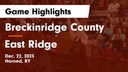 Breckinridge County  vs East Ridge Game Highlights - Dec. 22, 2023