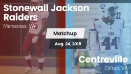 Matchup: Stonewall Jackson vs. Centreville  2018