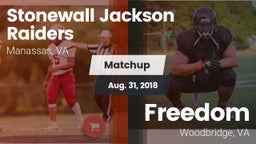 Matchup: Stonewall Jackson vs. Freedom  2018