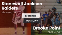 Matchup: Stonewall Jackson vs. Brooke Point  2018