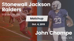 Matchup: Stonewall Jackson vs. John Champe   2019