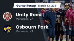 Recap: Unity Reed  vs. Osbourn Park  2021