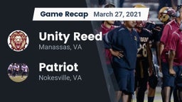 Recap: Unity Reed  vs. Patriot   2021