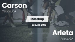 Matchup: Carson  vs. Arleta  2016
