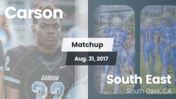 Matchup: Carson  vs. South East  2017