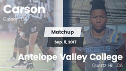 Matchup: Carson  vs. Antelope Valley College 2017