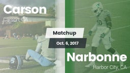 Matchup: Carson  vs. Narbonne  2017
