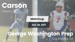 Matchup: Carson  vs. George Washington Prep  2017